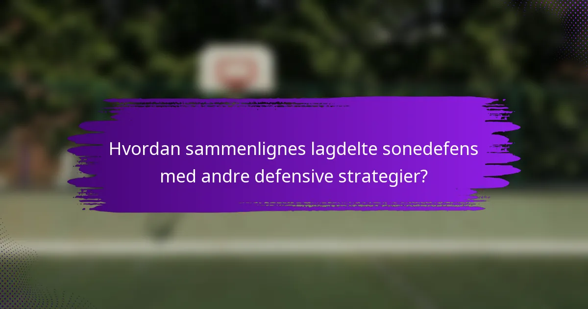 Hvordan sammenlignes lagdelte sonedefens med andre defensive strategier?